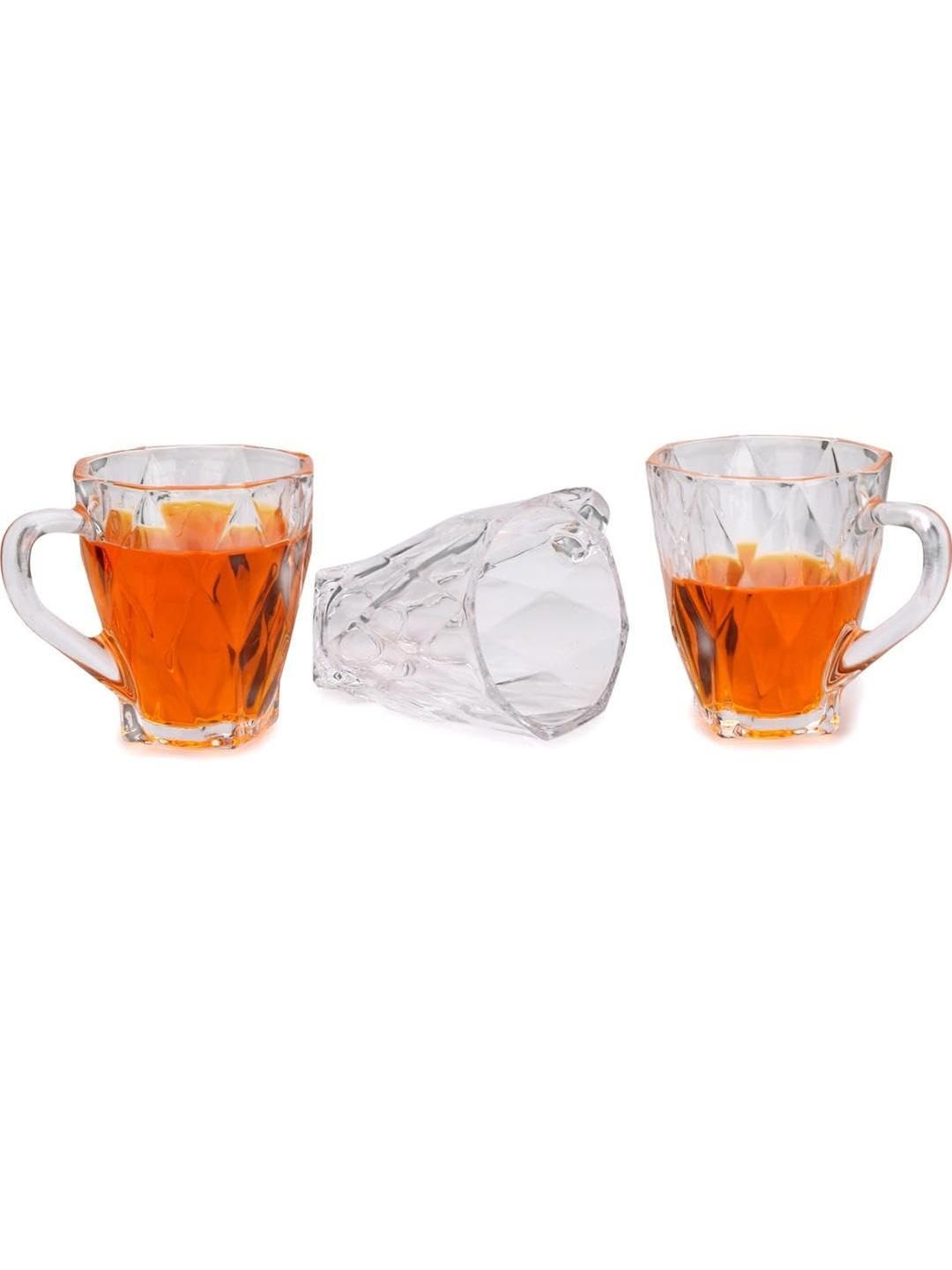 Somil Clear Glass Coffee & Tea Cup / Mug, Enjoy Your Drink in Style, Pack of 3, 140 Ml, 7.5 X 10.3 X 9 CM-image-10