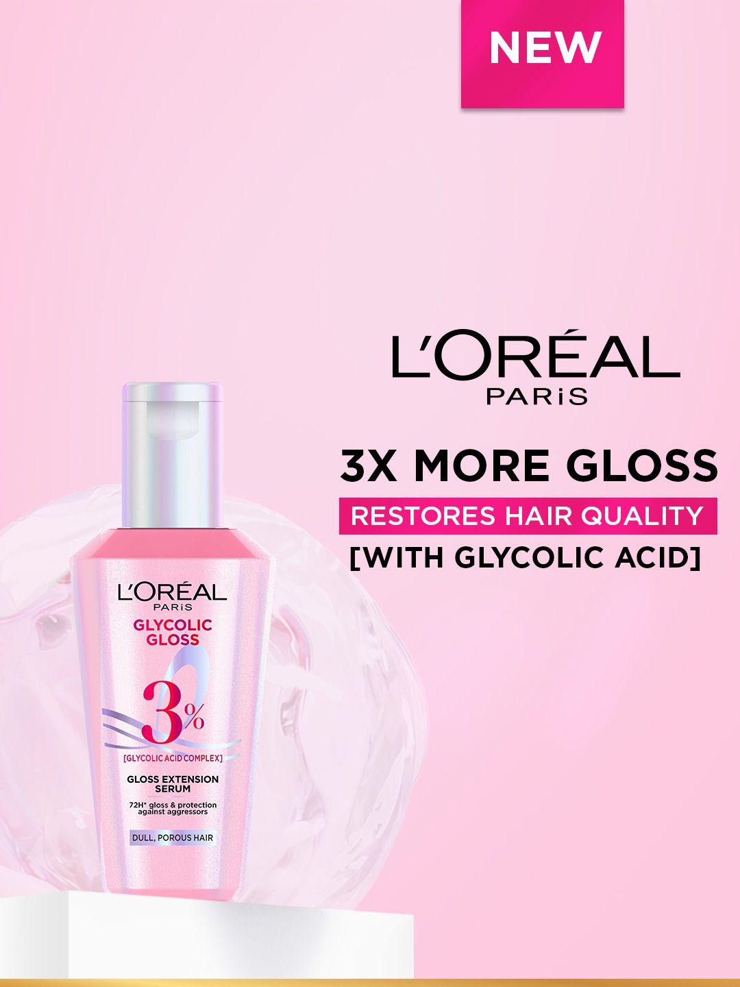 LOreal Paris Glycolic Gloss Hair Serum with Glycolic Acid - Gives 72H Shine - 40ml-image-24