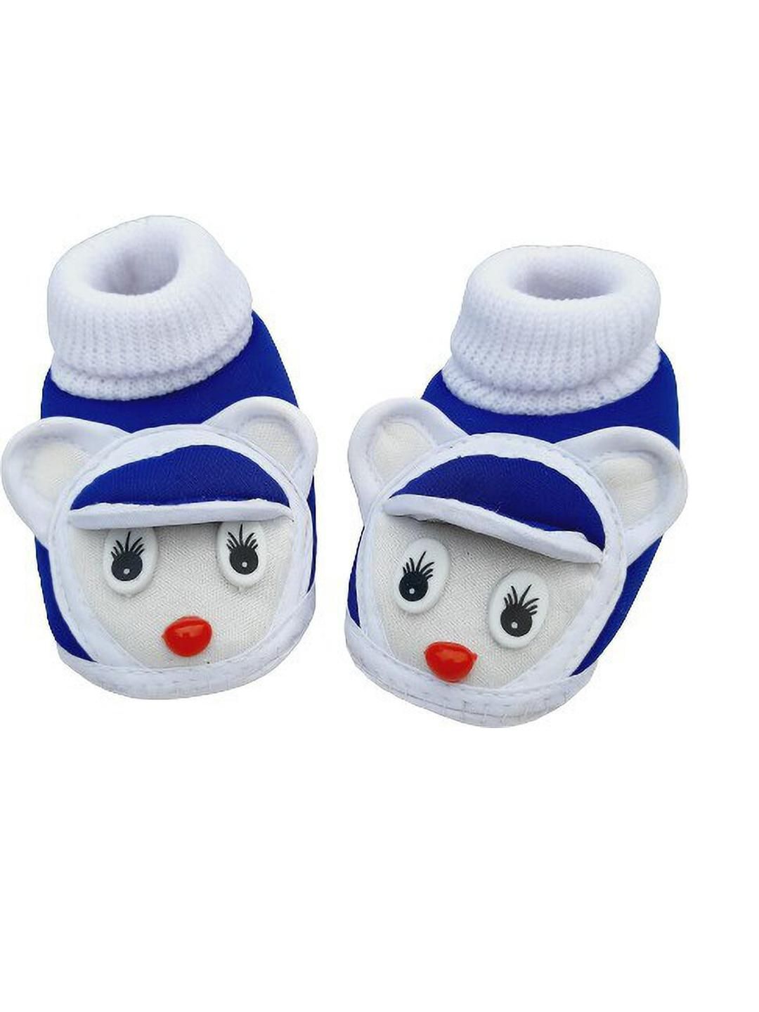 LMN CHILD CARE Kids Unisex Blue Cotton Booties-picture-23