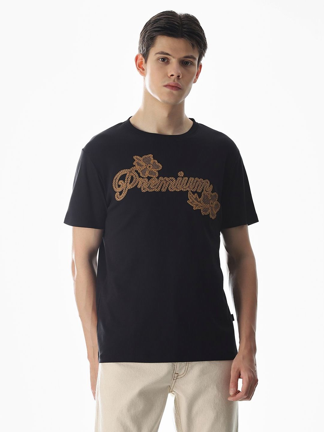 Jack & Jones Typography Printed Round Neck Cotton T-shirt-picture-30