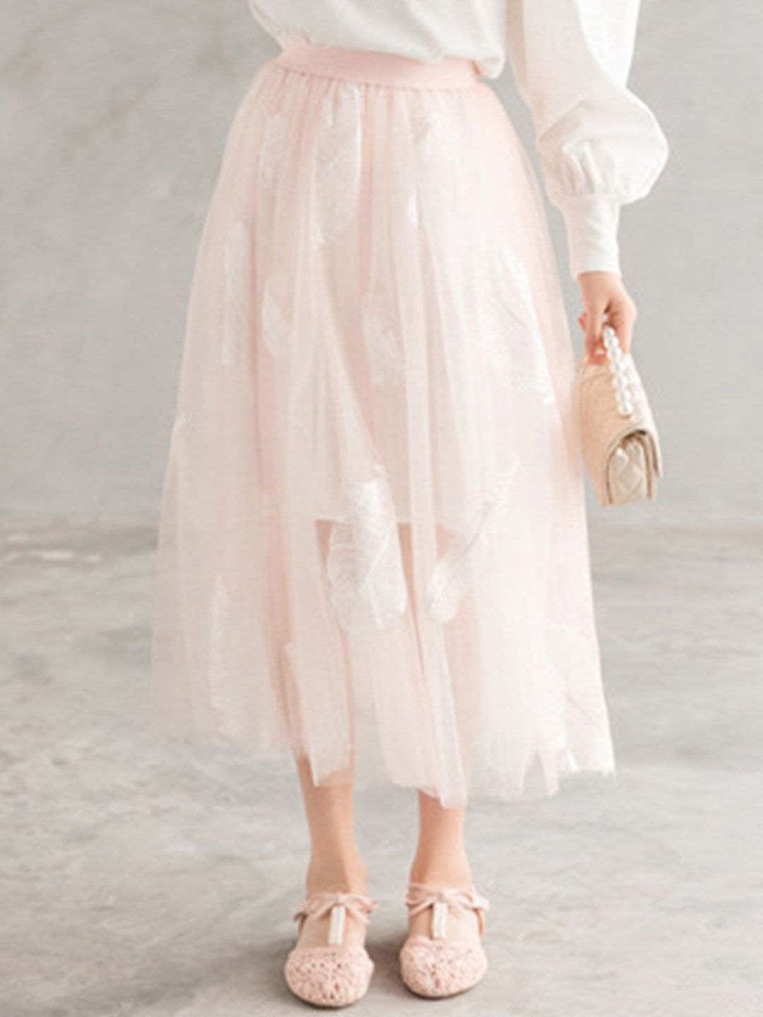 LULU & SKY Girls Embroidered Pure Cotton Flared Midi Skirt-picture-23