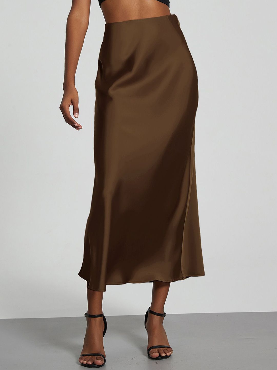 StyleCast A-Line Midi Satin Skirt-picture-20