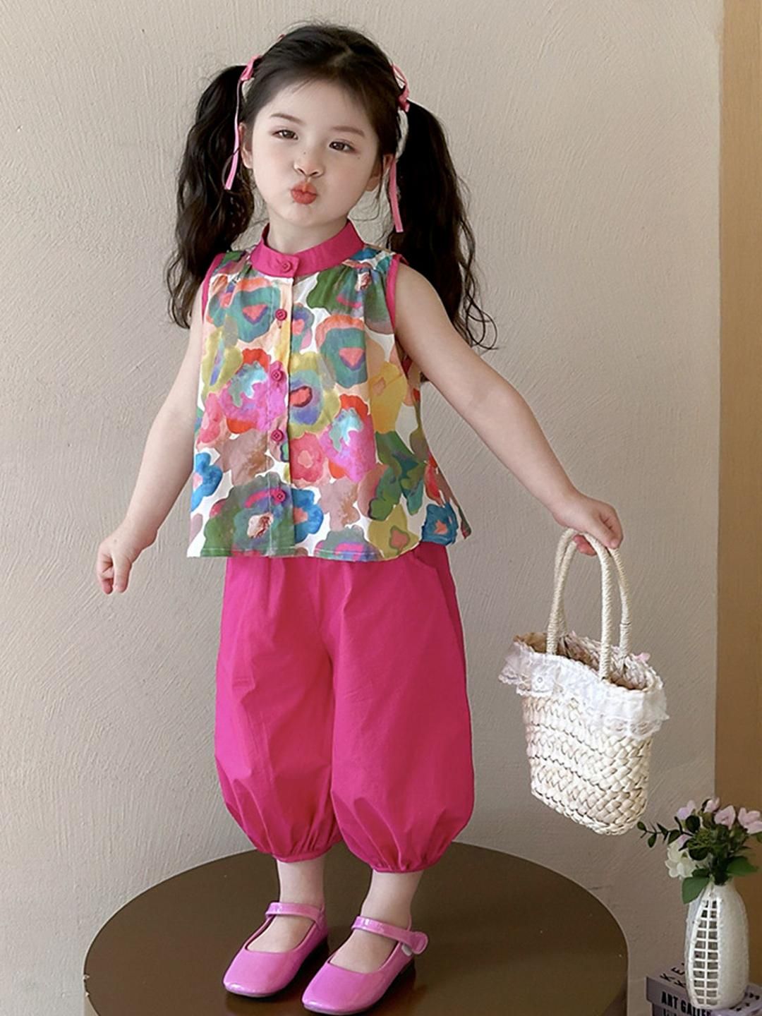 LULU & SKY Girls Printed Top with Dhoti Pants-picture-21