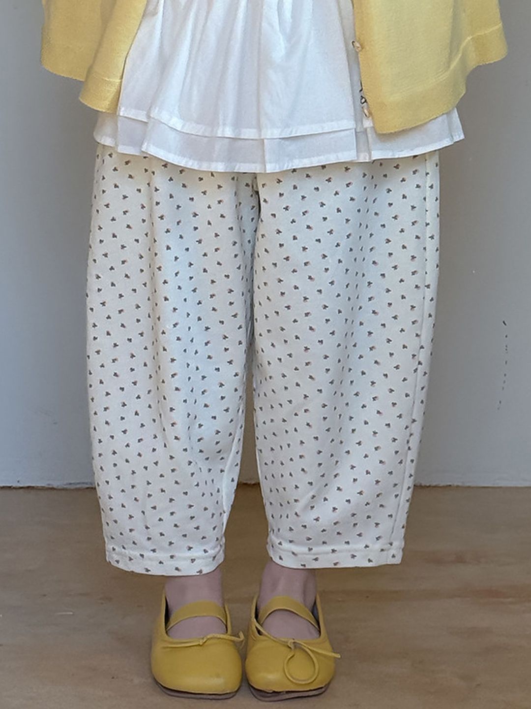 LULU & SKY Girls Polka Dot Printed Loose Fit High-Rise Trousers-picture-25