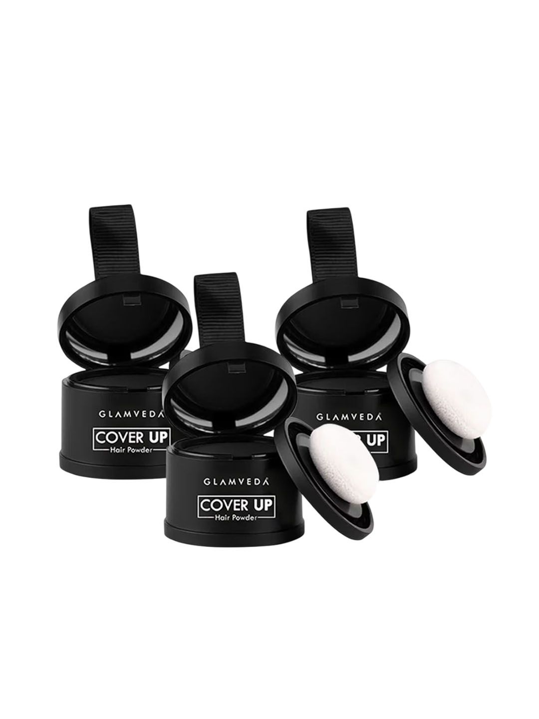 GLAMVEDA Set Of 3 Cover-Up Hair Powder- 4 g Each- Black-picture-43
