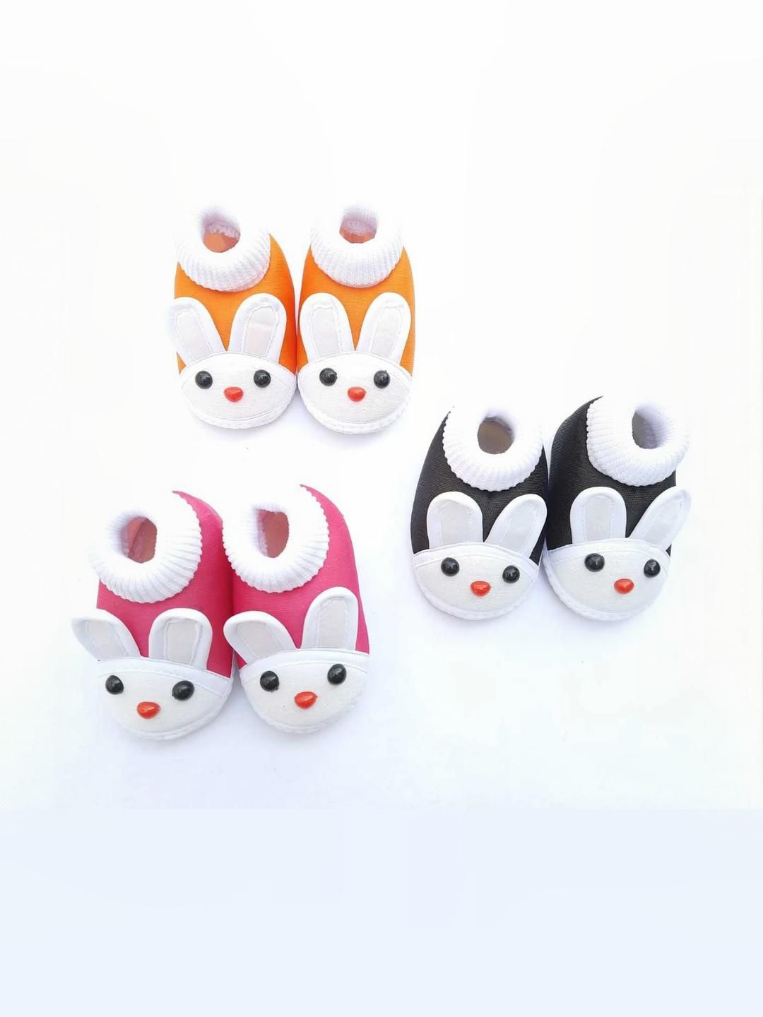 LMN CHILD CARE Kids-Unisex Multicoloured Cotton Booties-picture-10