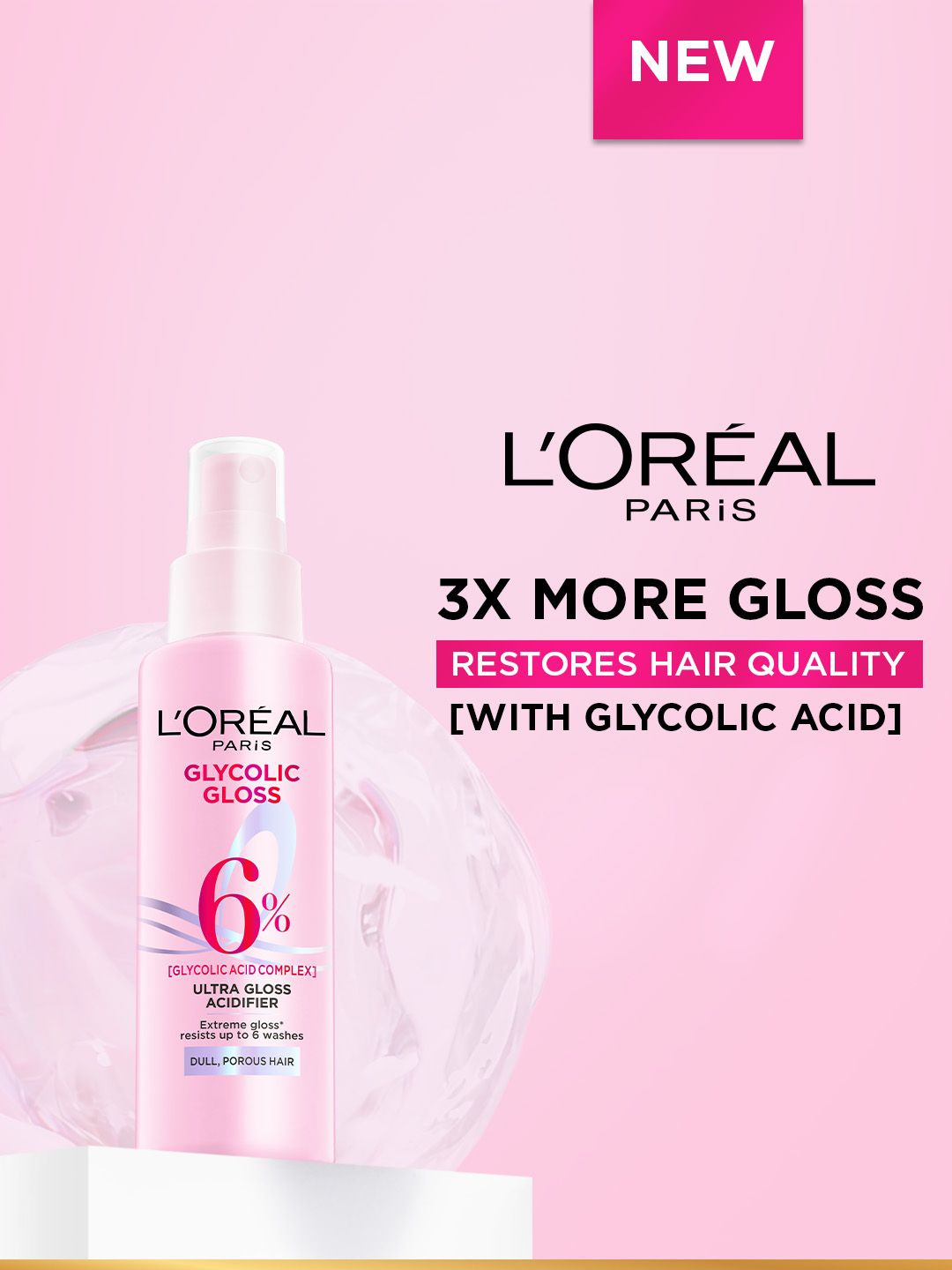 LOreal Paris Glycolic Gloss Acidifier Spray with Glycolic Acid for Lasting Shine - 100ml-image-26