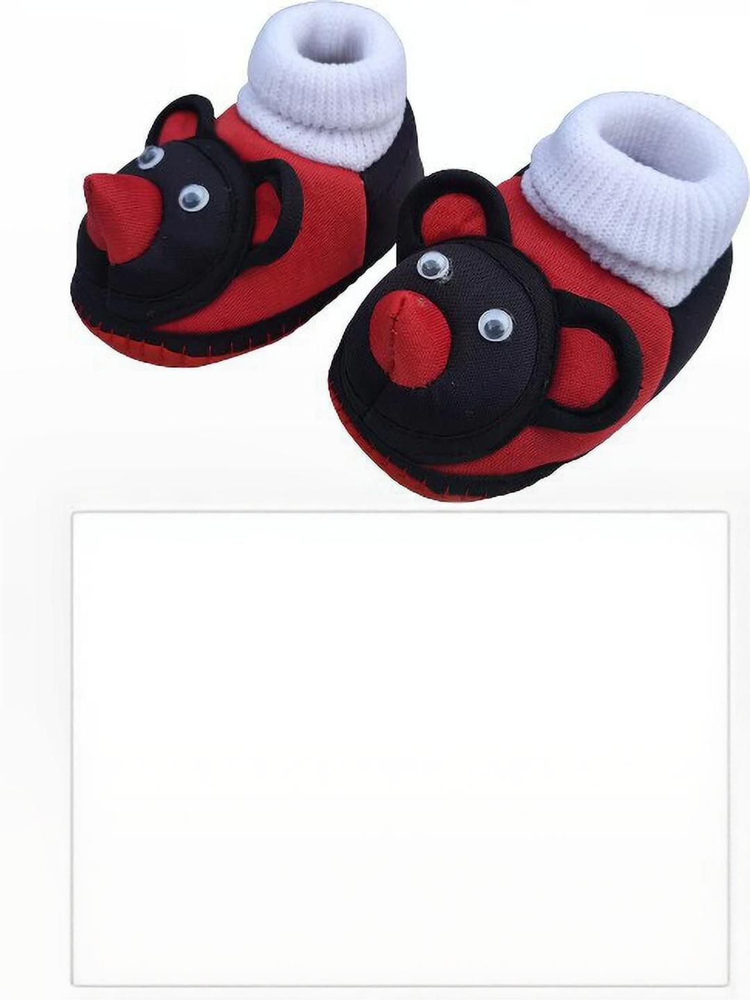 LMN CHILD CARE Kids Red Cotton Booties-picture-24