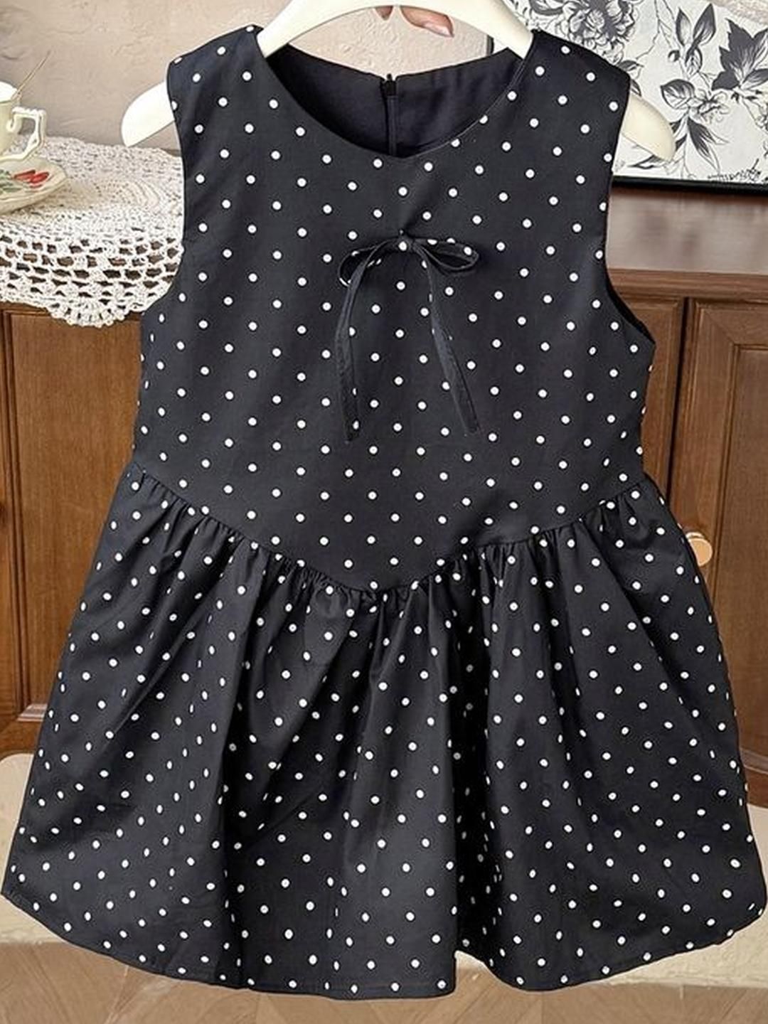 LULU & SKY Girls Polka Dot Printed Fit & Flare Dress-picture-34