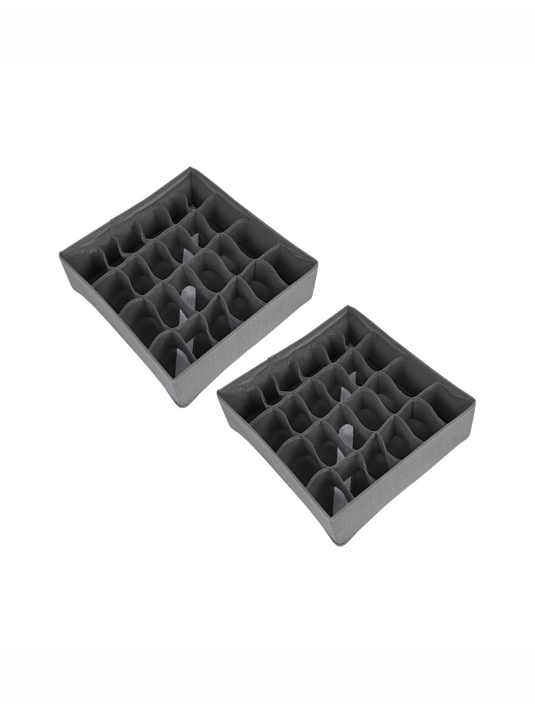 HOKIPO Grey 2 Pieces 24 Grid Lingerie, Tie & Undergarments Organisers-picture-12