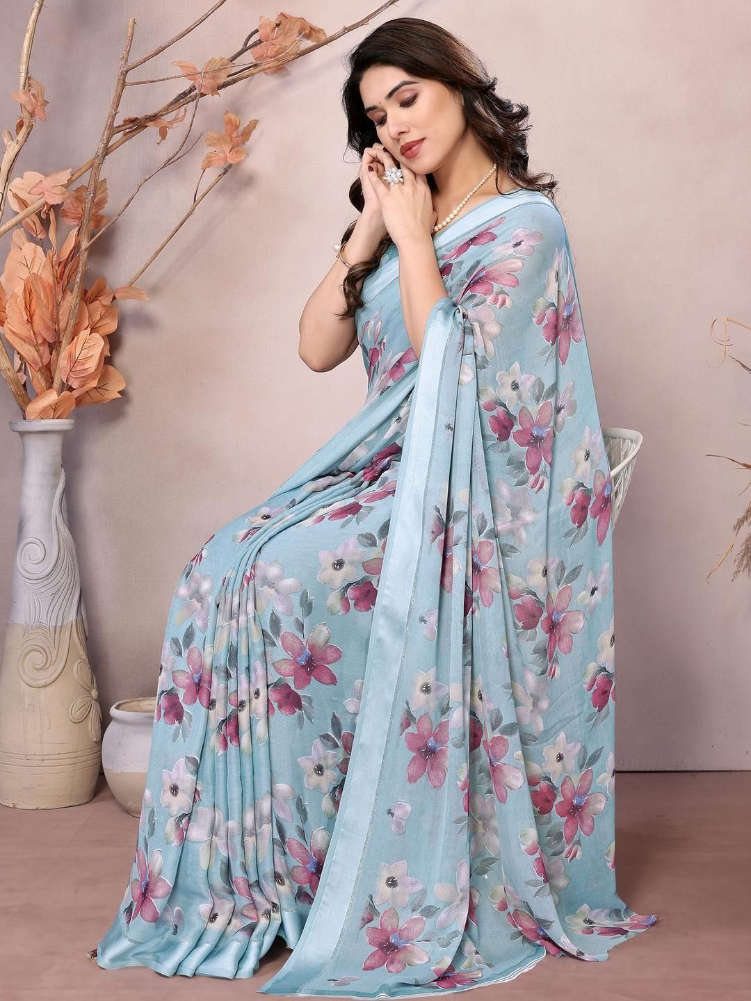 Anouk Floral Printed Saree-picture-42