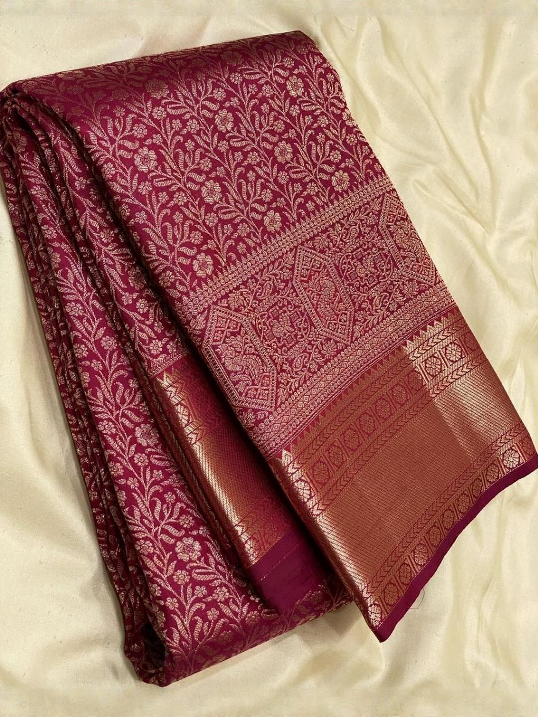 Twika Woven Design Ethnic Motifs Zari Kanjeevaram Saree With Blouse Piece-picture-13