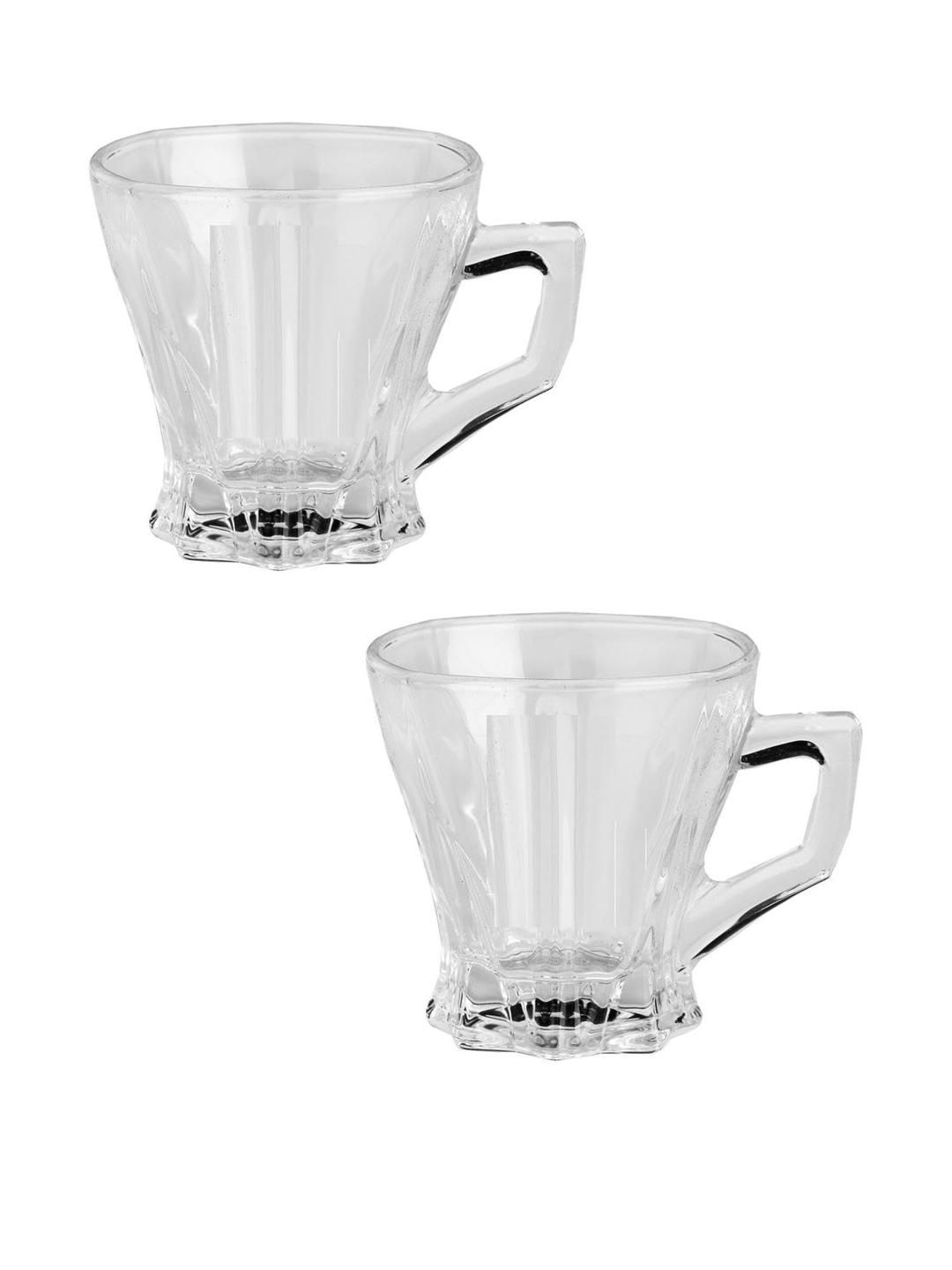 Somil Clear Glass Coffee & Tea Cup / Mug (120 Ml), Enjoy Your Drink in Style, 7.8 X 9.7 X 8 Cm, Pack of 2-image-33
