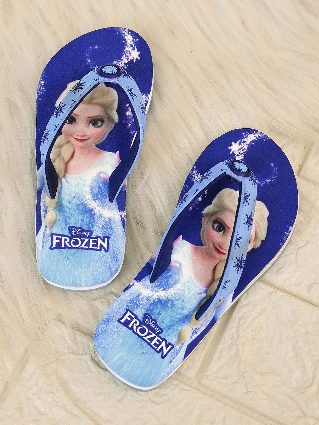 Kids Ville Girls Frozen Printed Thong Flip Flops-image-23