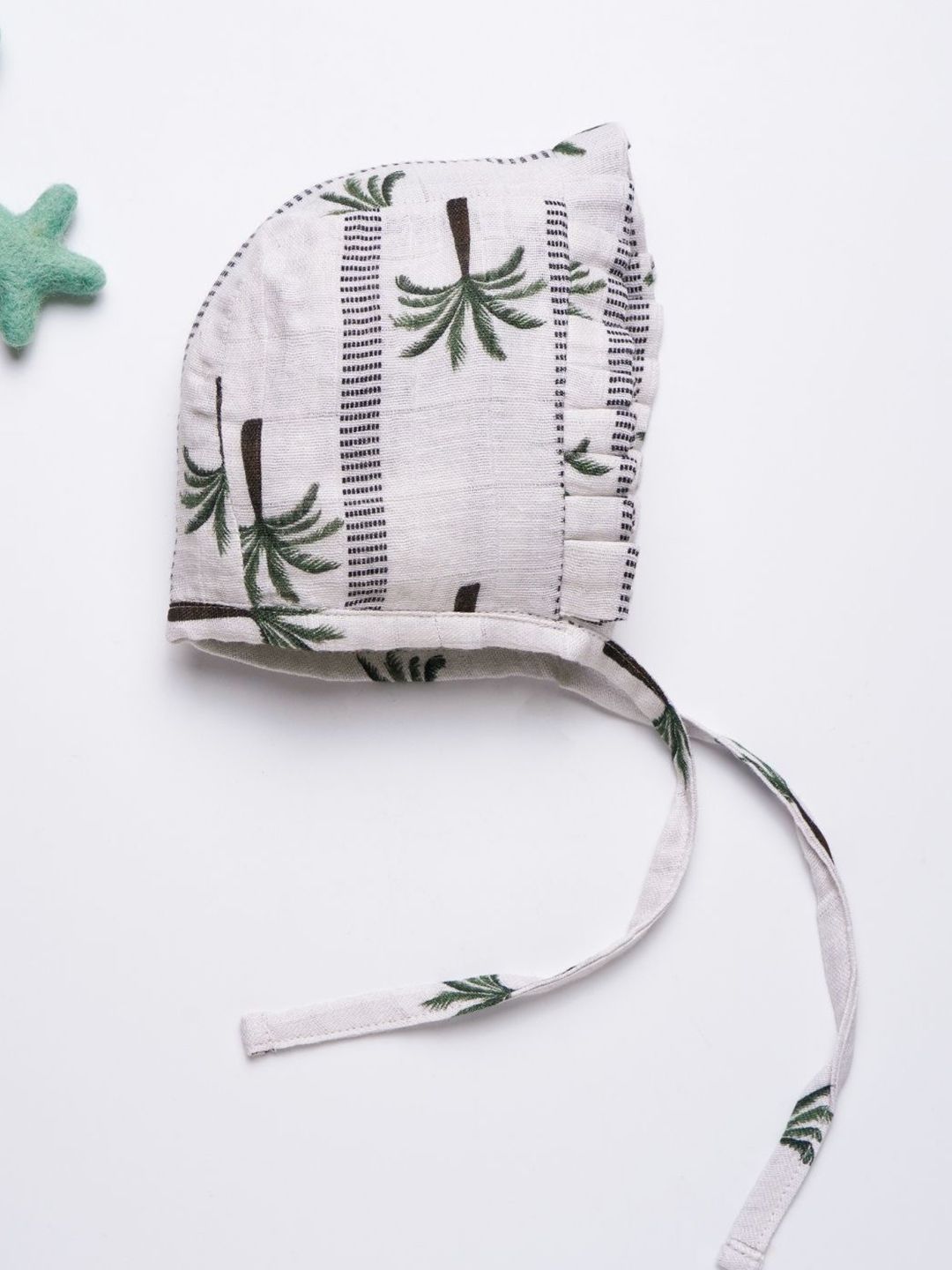 cocoon care Kids White Bamboo Cotton Printed Beanie-picture-12