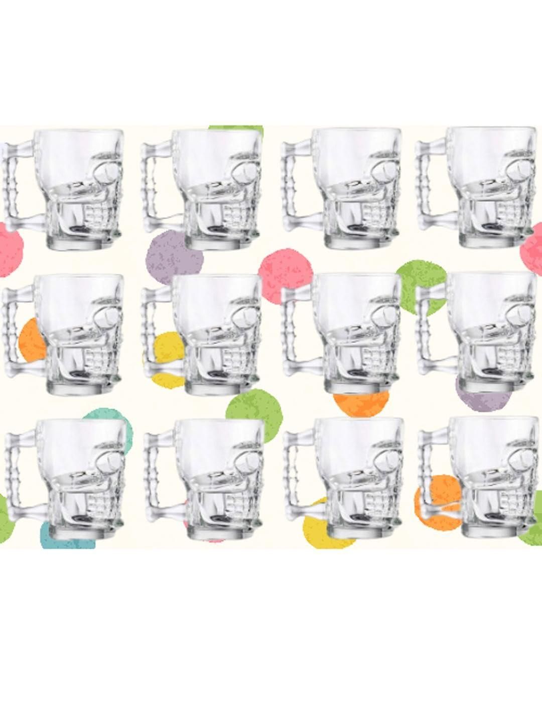 SOMIL Set of 12 Transparent Glass Mugs-picture-16