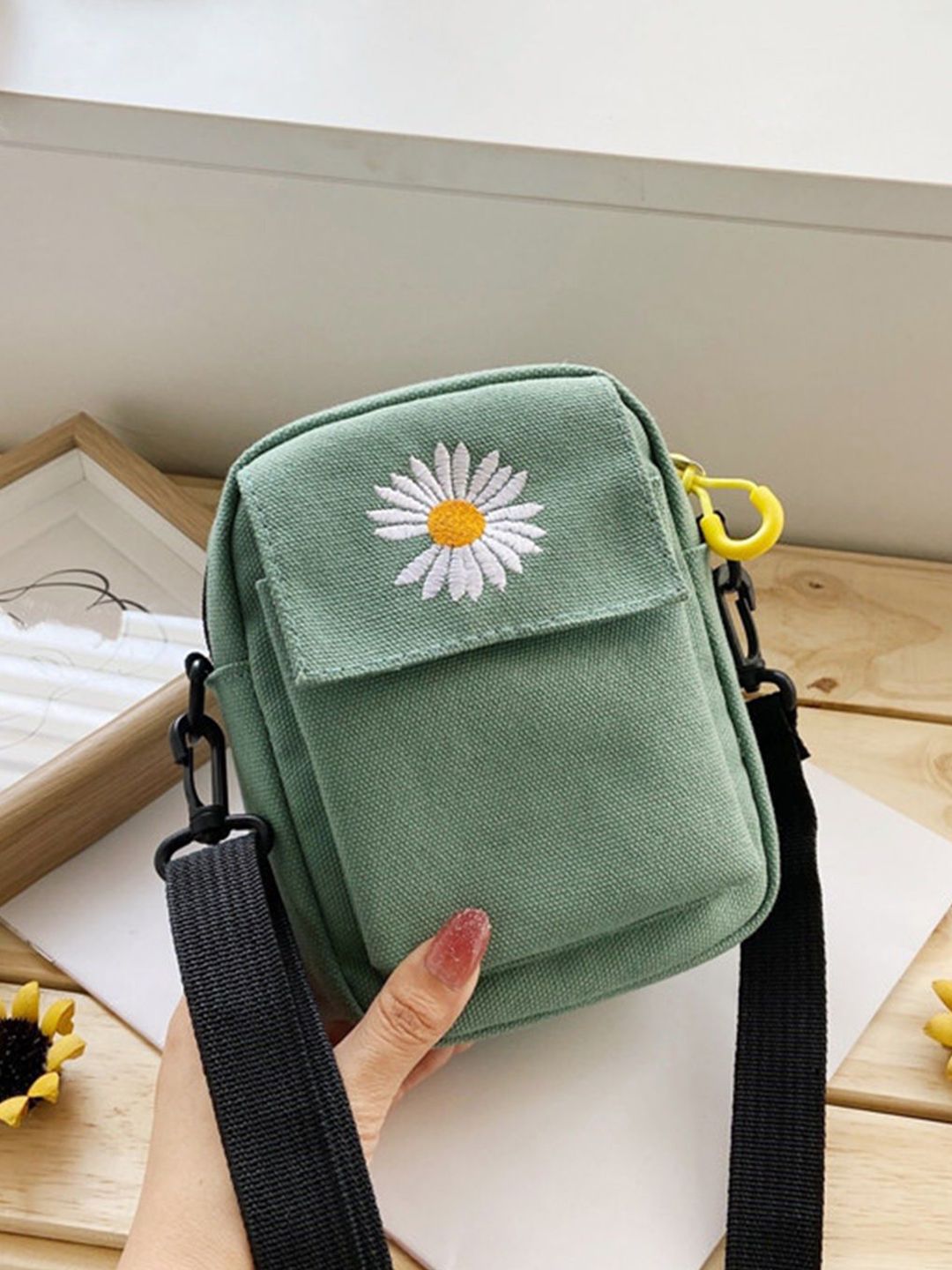 MOMISY Floral Printed Structured Sling Bag-image-48