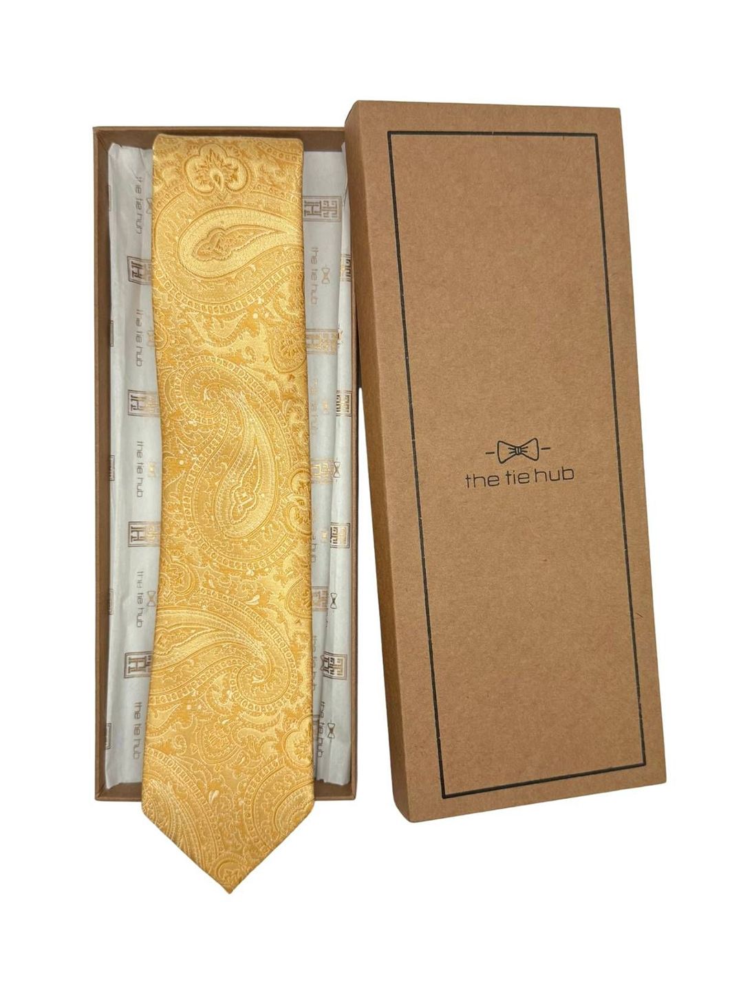 The Tie Hub Men Paisley Woven Design Broad Tie-picture-49
