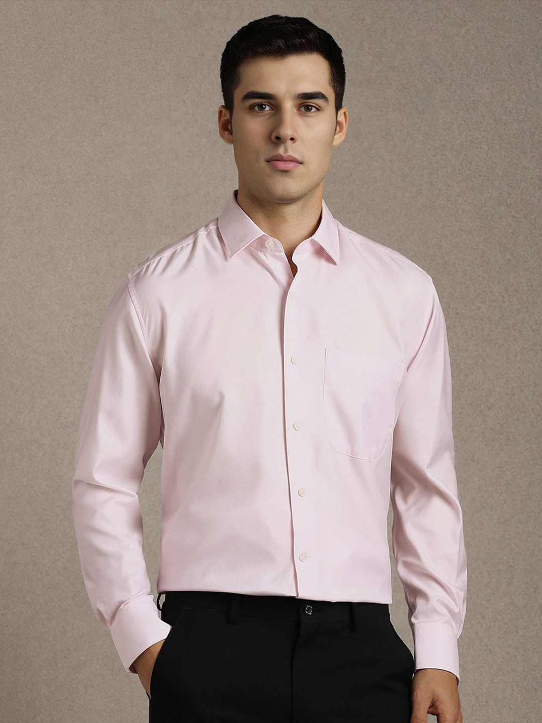 Luxure by Louis Philippe Long Sleeves Cotton Silk Formal Shirt-picture-36