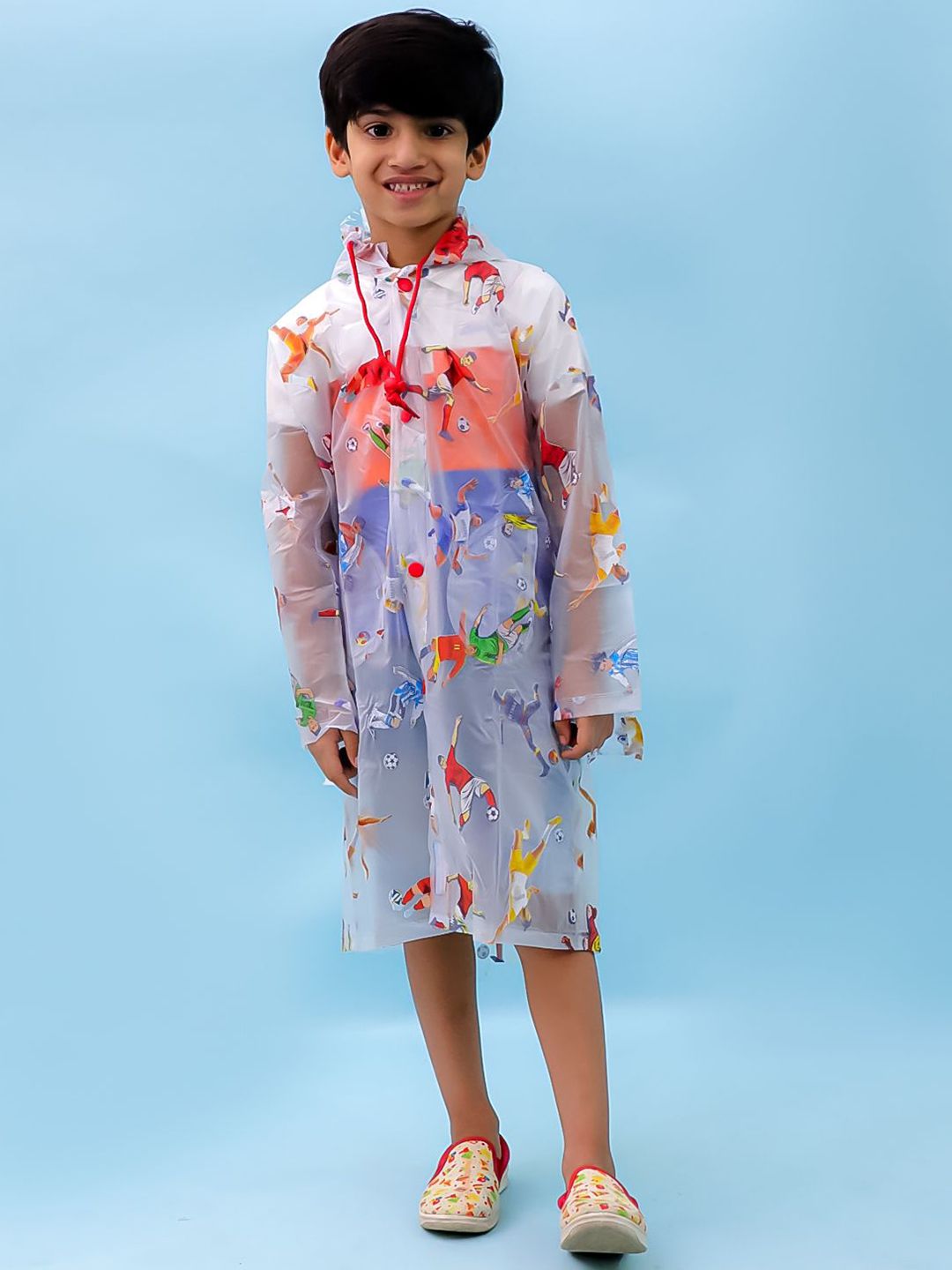 M'andy Boys Printed Hooded Raincoat-image-44
