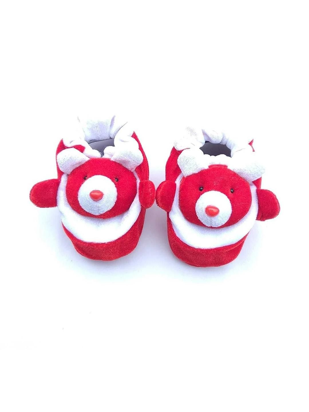 LMN CHILD CARE Unisex Kids Red & White Bear Booties-image-45
