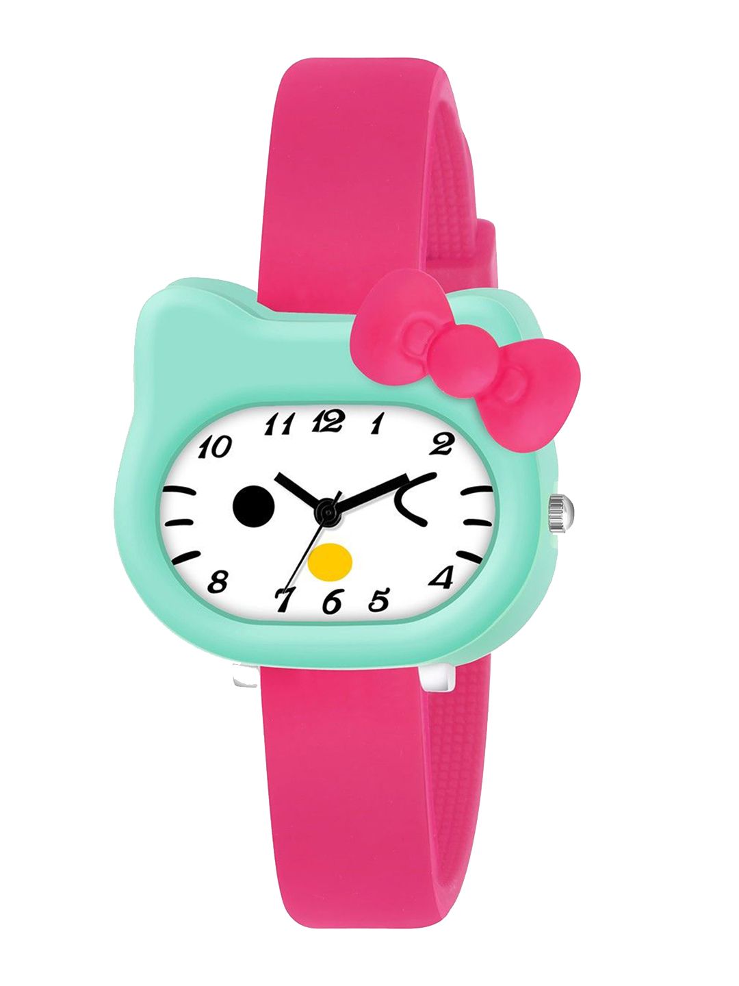 ON TIME OCTUS Girls Printed Dial & Straps Kitty Analogue Watch KD-013 DARK PINK-picture-23