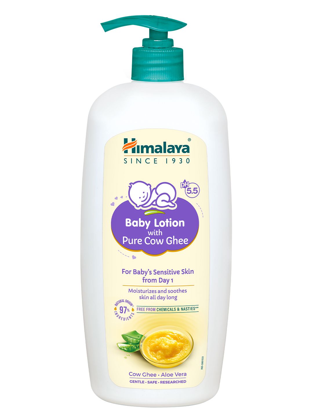 Himalaya Baby Lotion with Pure Cow Ghee & Aloe Vera for Sensitive Skin - 700 ml-picture-14