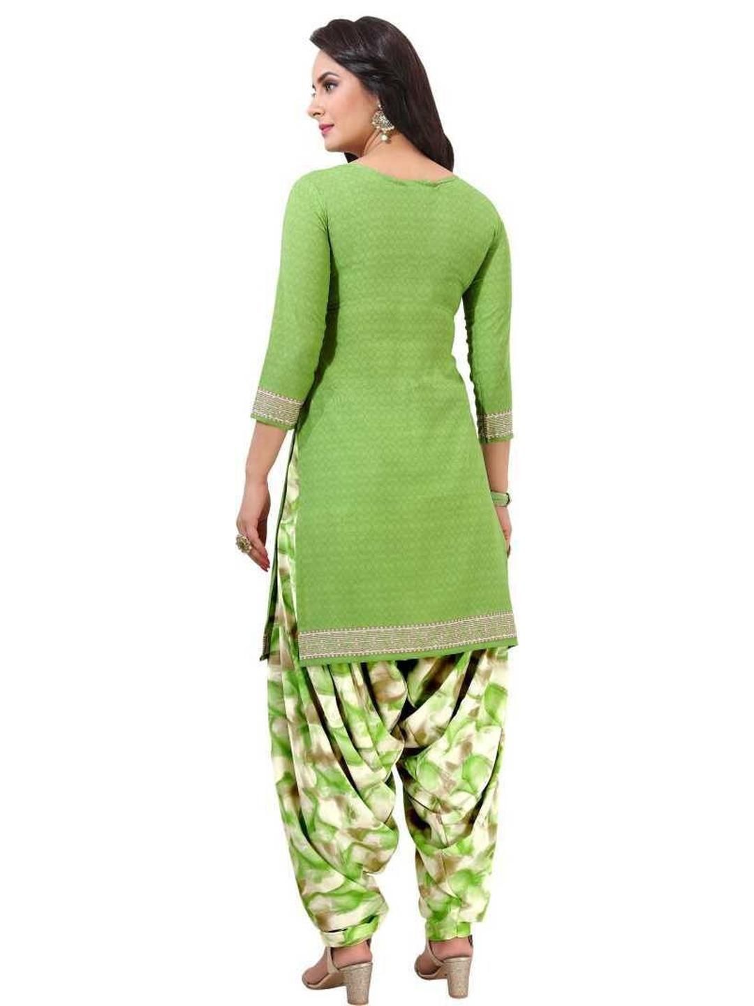 Unstitched Printed Cotton Blend Kurta & Patiyala Dress Material with Dupatta-image-38