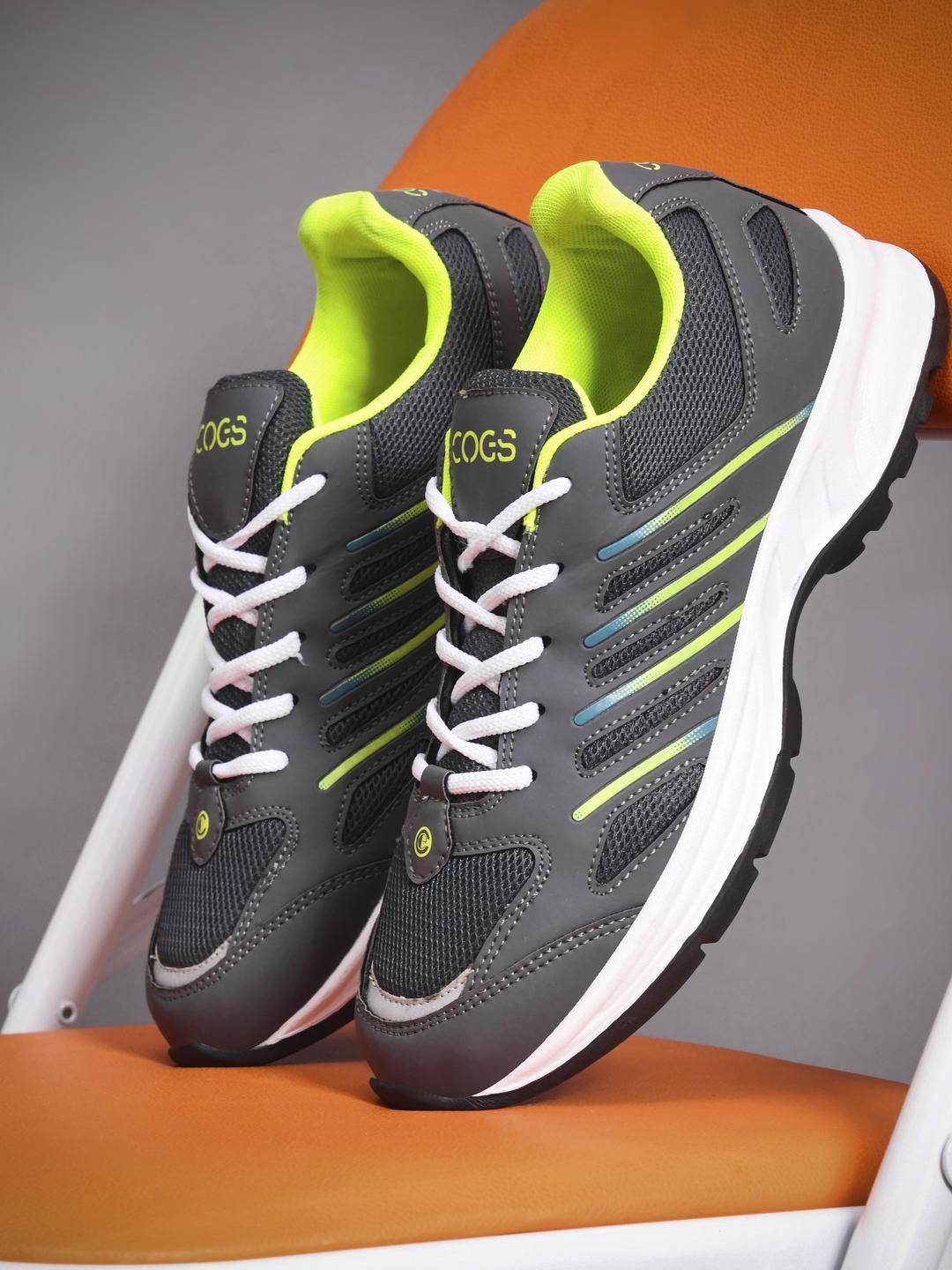 COGS Grey Non-Marking Mesh Walking Sports Shoes-image-39