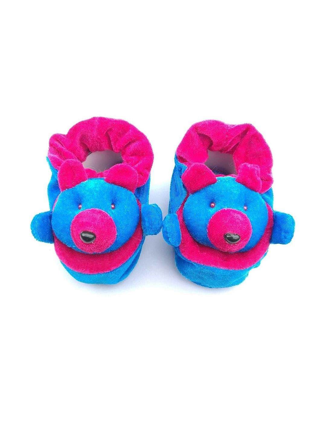 LMN CHILD CARE Unisex Kids Blue & Pink Cotton Booties-image-42