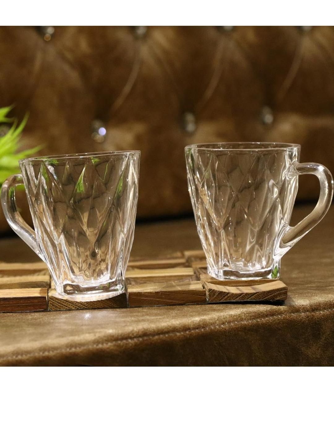 Somil Clear Glass Coffee & Tea Cup / Mug, Enjoy Your Drink in Style, Pack of 2, 140 Ml, 7.5 X 10.3 X 9 CM-image-12