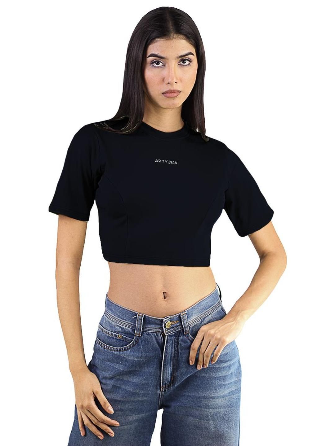 ARTYSKA Brand Logo Fitted Crop Top-picture-29