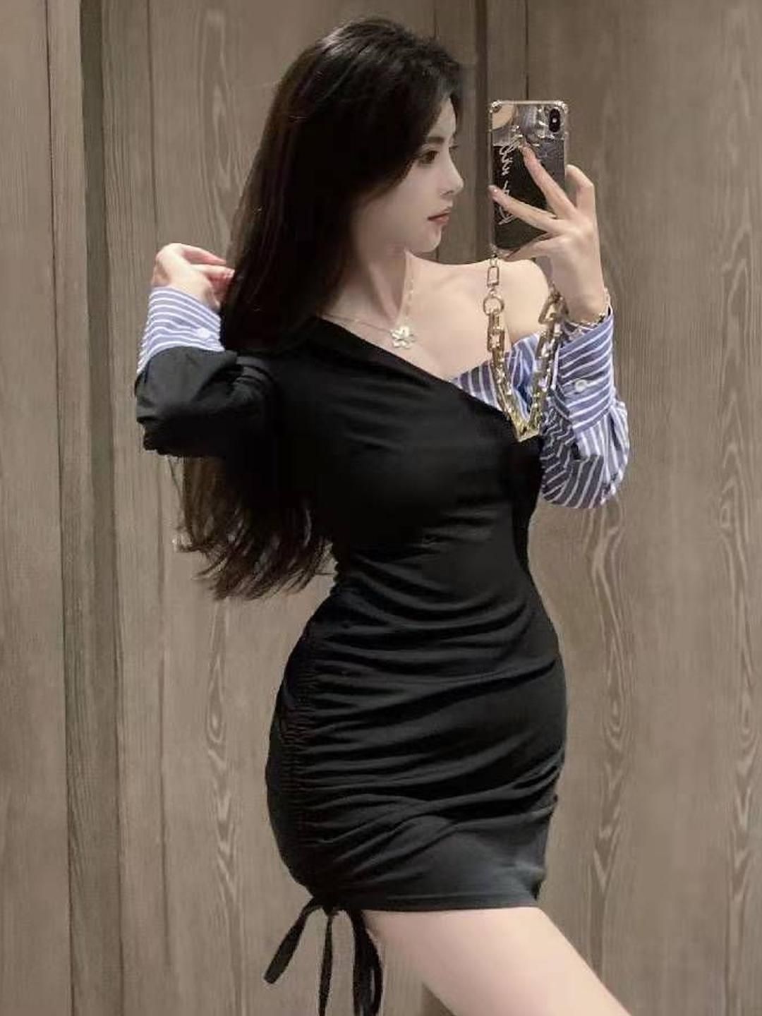 StyleCast One Shoulder Bodycon Mini Dress-picture-30