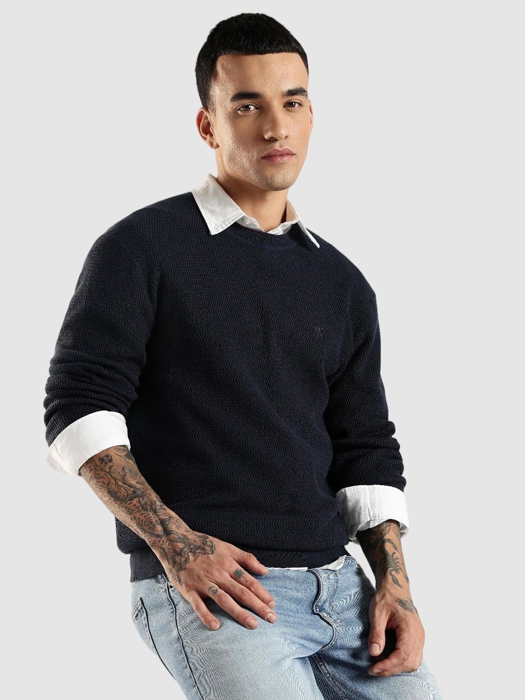Calvin Klein Jeans Men Textured Pullover-picture-47
