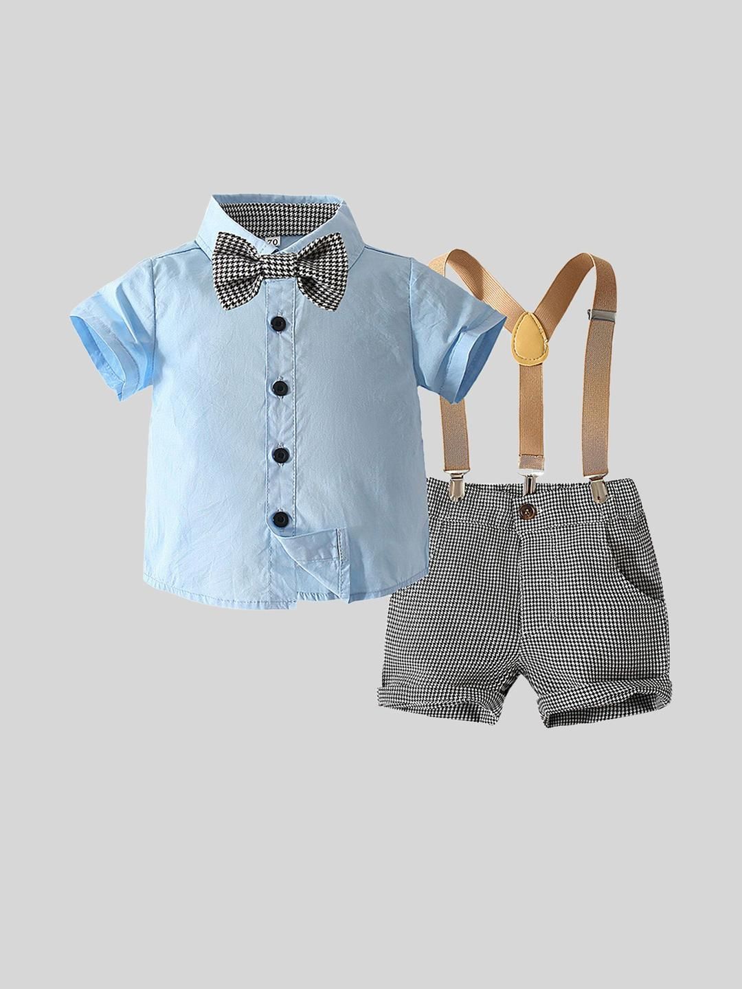 LULU & SKY Boys Printed Pure Cotton Shirt With Shorts-image-27