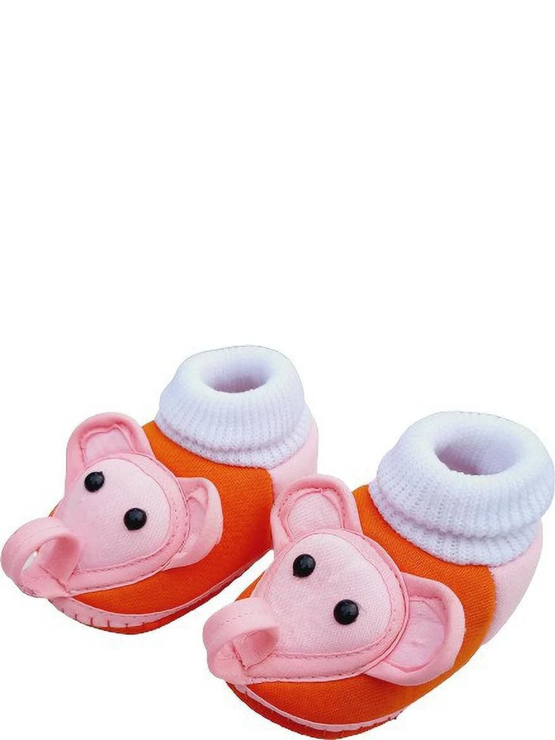 LMN CHILD CARE Unisex Kids Pink Cotton Booties-picture-38