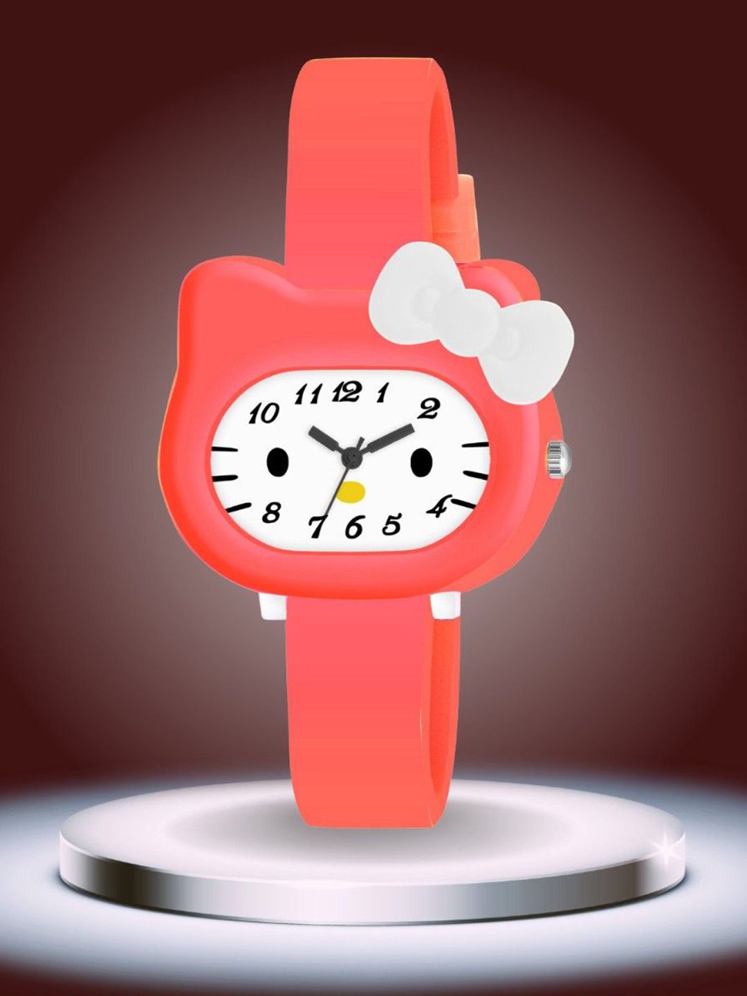 ON TIME OCTUS Girls Printed Dial & Straps Analogue Watch KD-005 RED-picture-20