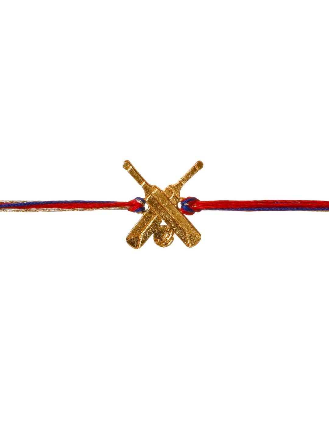 Kizzi Boys Red Thread Cricket Bat Charms Rakhi-image-22
