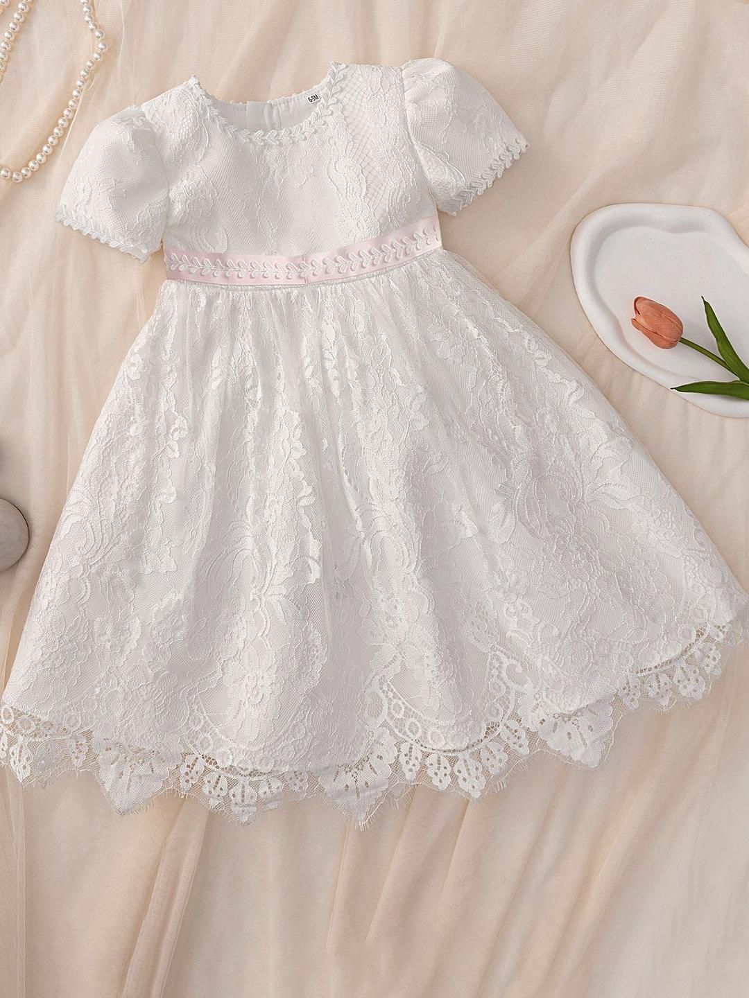 LULU & SKY Girls Embroidered Round Neck Fit & Flare Dress-picture-21