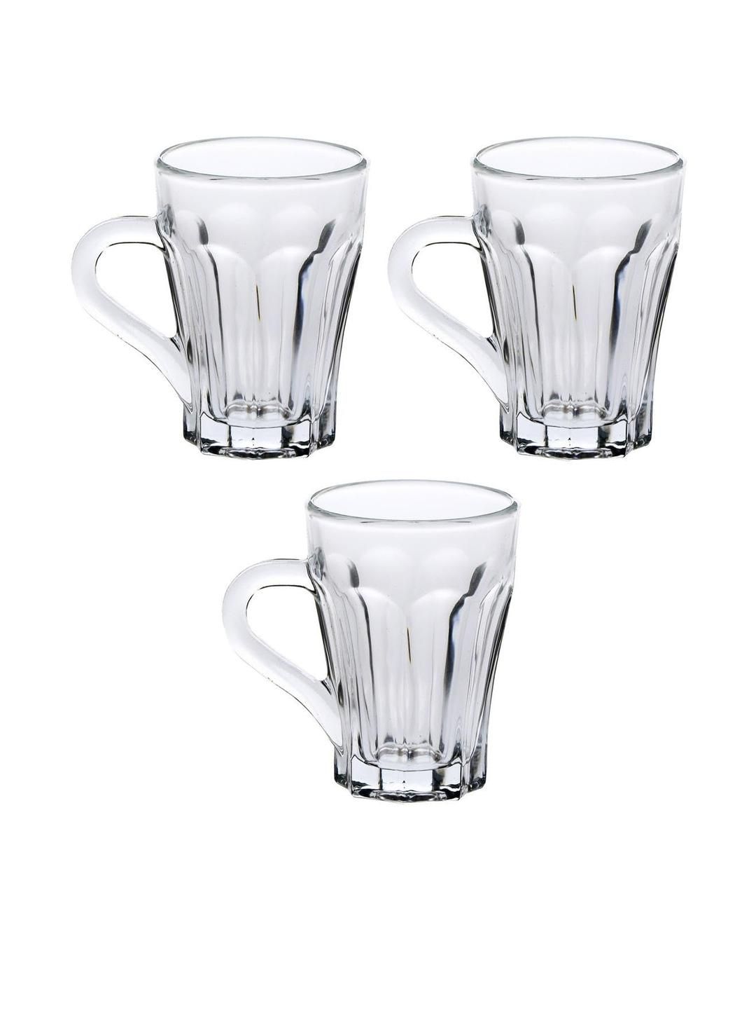 Somil Clear Glass Coffee & Tea Cup / Mug (100 Ml), Enjoy Your Drink in Style, 7 X 9.5 X 9.5 Cm, Pack of 3-image-8