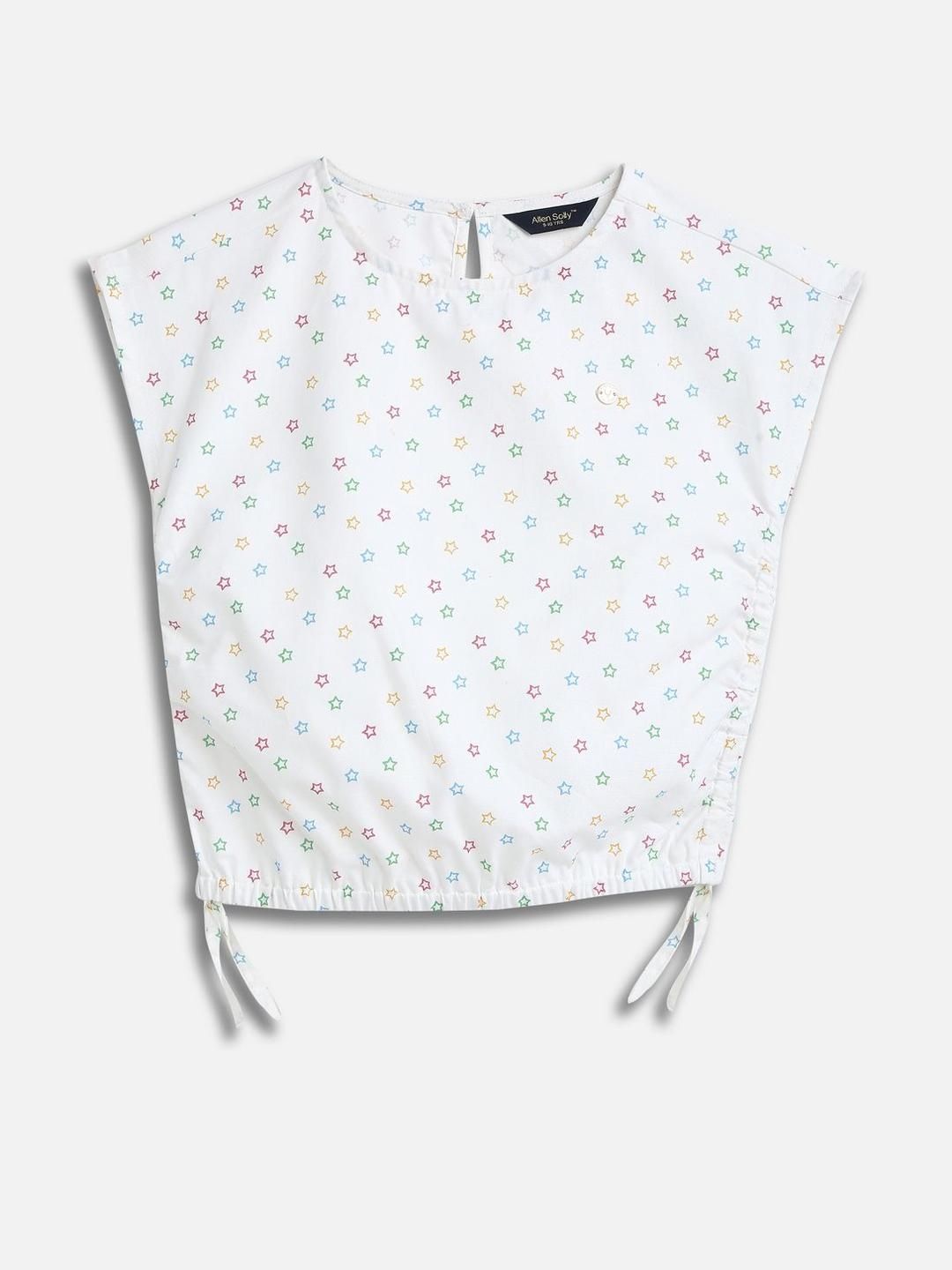 Allen Solly Junior Girls Conversational Print Extended Sleeves Cotton Top-picture-25