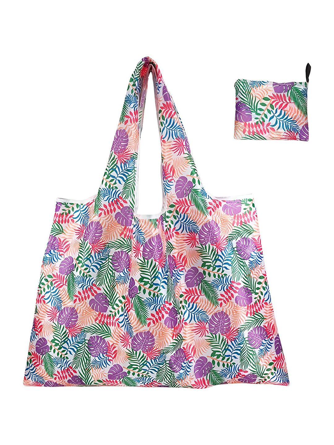 MOMISY Floral Printed Leather Oversized Bowling Hobo Bag-image-7