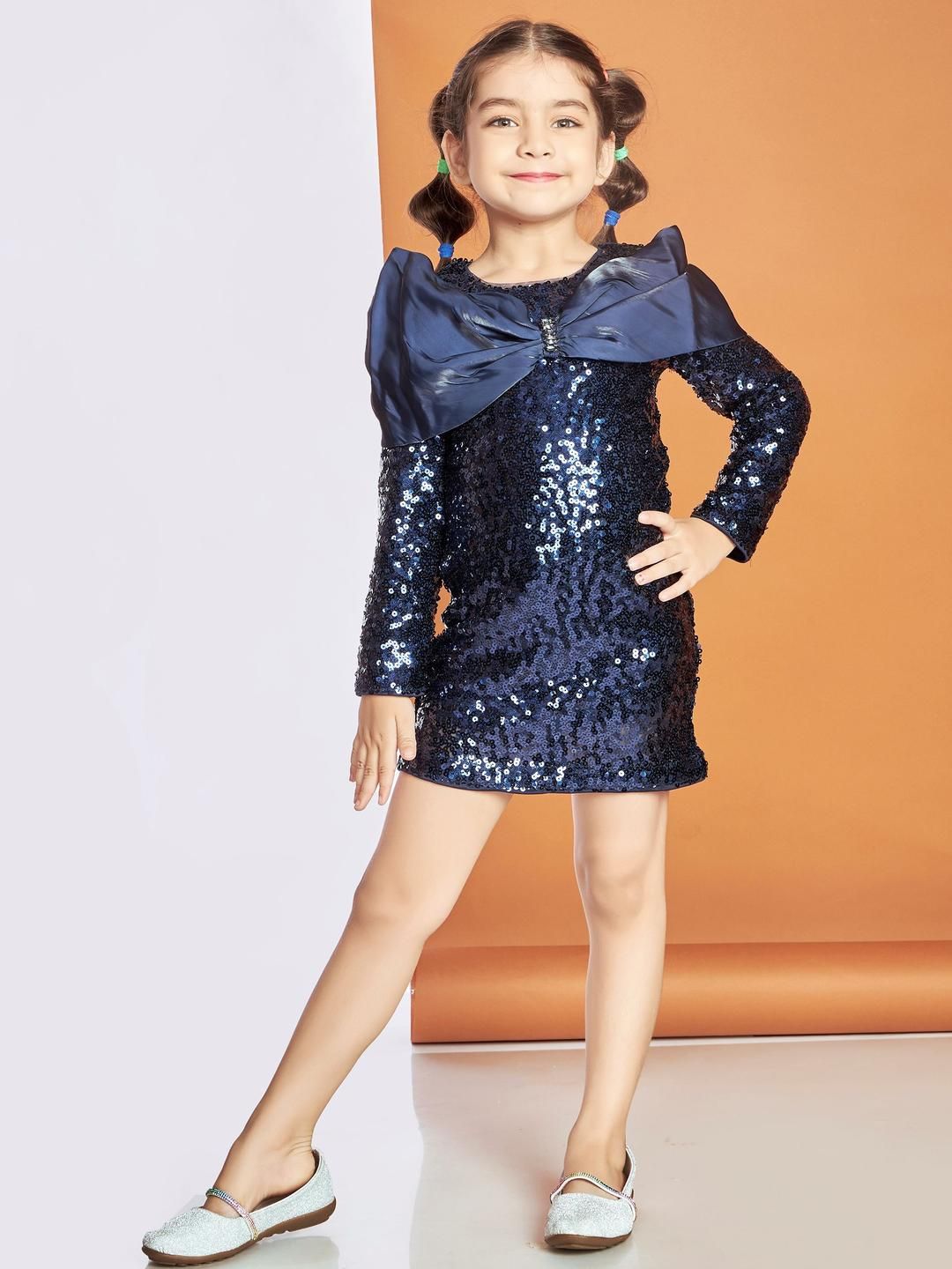Peppermint Girls Embellished Sequined Satin Sheath Mini Dress-image-47