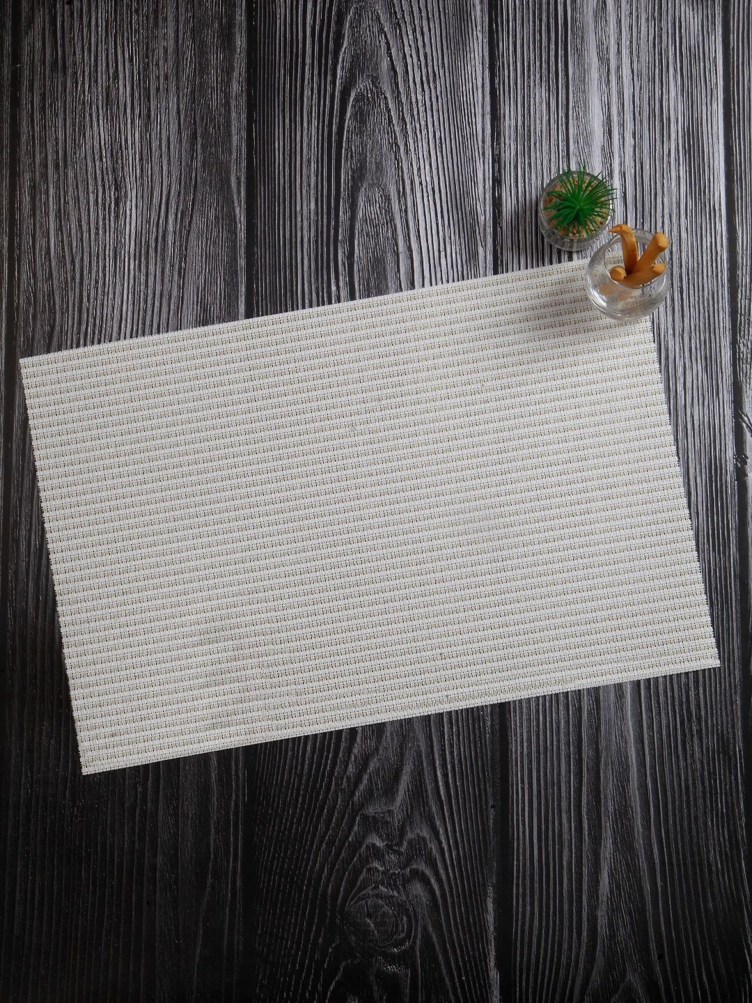 OBSESSIONS OBSESSIONS 6-Pcs Cream PVC Dining Table Placemats