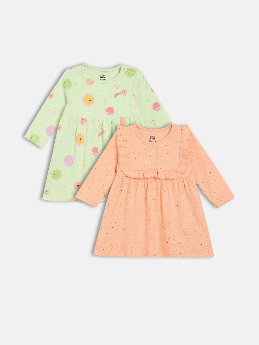 MINI KLUB Girls Pack Of 2 Print Fit & Flare Dress-picture-33