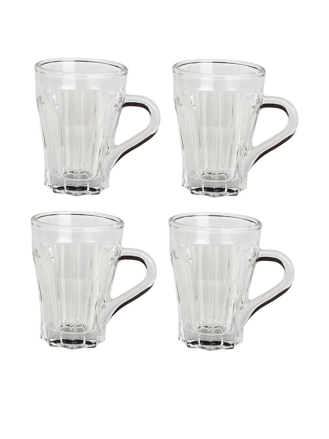 Somil Clear Glass Coffee & Tea Cup / Mug (100 Ml), Enjoy Your Drink in Style, 7 X 9.5 X 9.5 Cm, Pack of 4-image-11