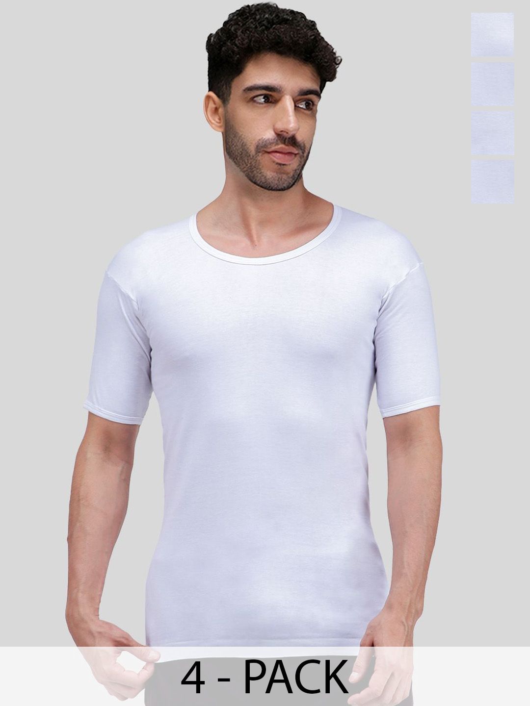 AMUL COMFY Pack Of 4 Cotton Scoop Neck Undershirt Vest AC-PLVESTRNS-WHT-3XL-4PC-picture-30