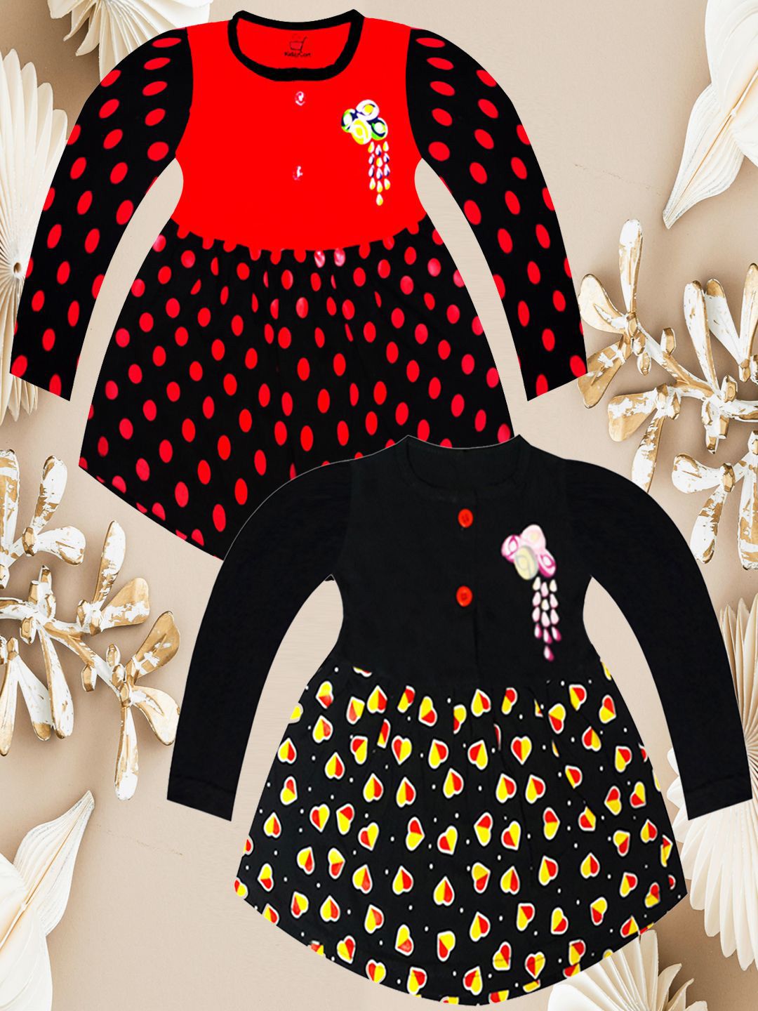 KidzzCart Polka Dot Print Fit & Flare Dress-picture-39