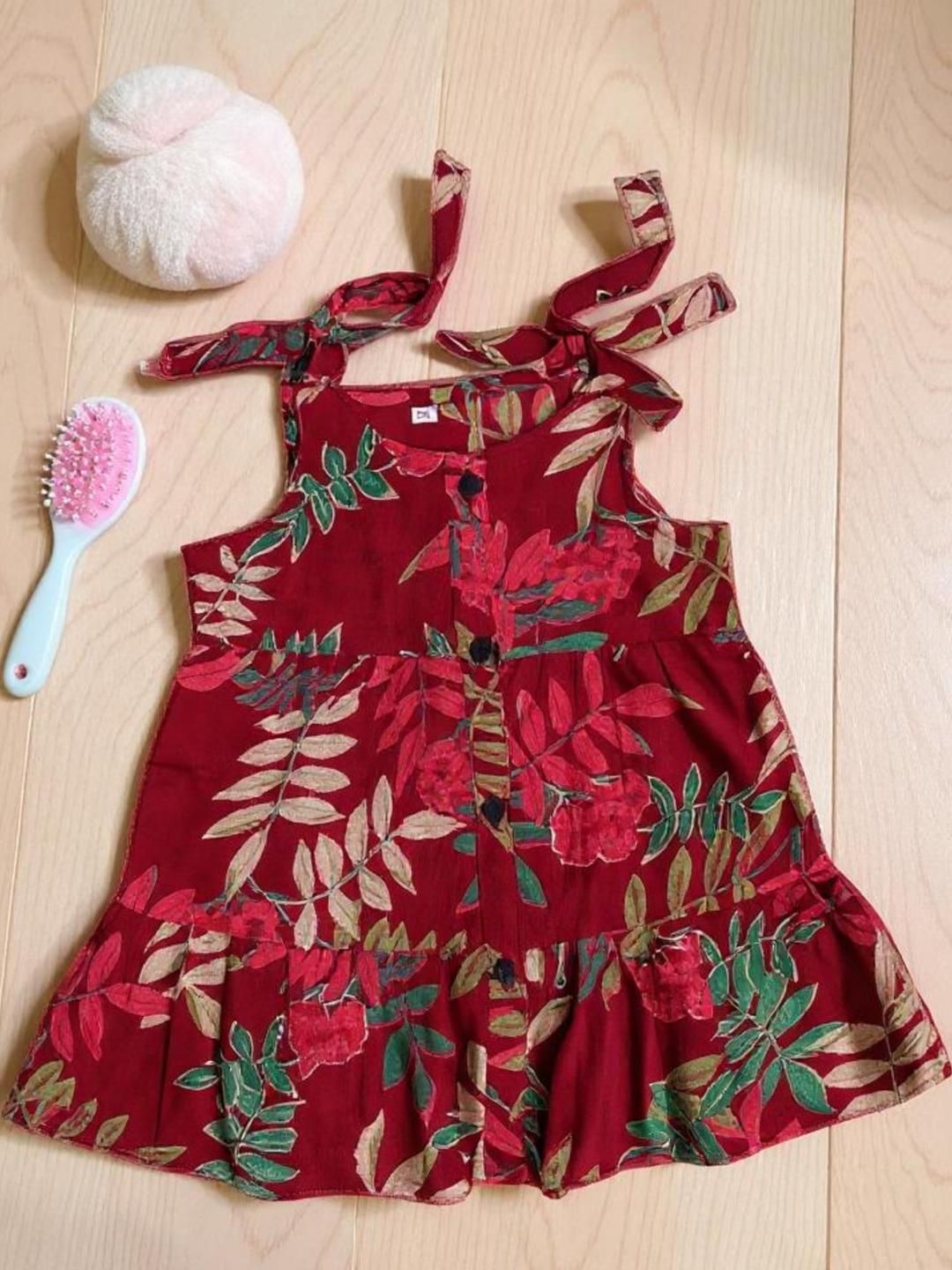 YK Girls Floral Print Fit & Flare Dress-picture-43