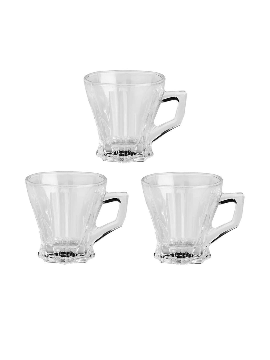Somil Clear Glass Coffee & Tea Cup / Mug (120 Ml), Enjoy Your Drink in Style, 7.8 X 9.7 X 8 Cm, Pack of 3-image-34